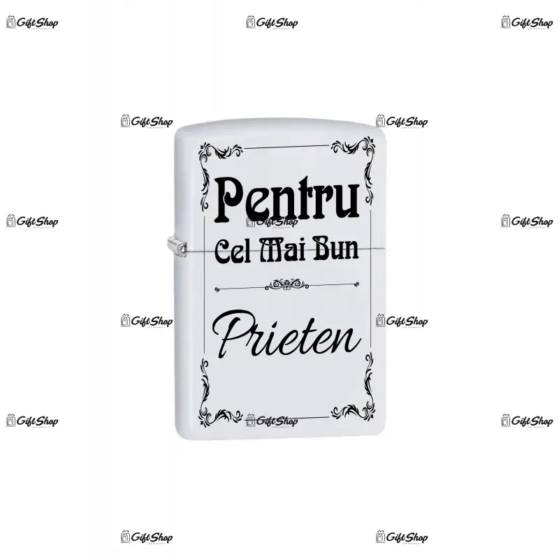 Cel mai bun prieten, bricheta metalica gravata laser cu mesaj